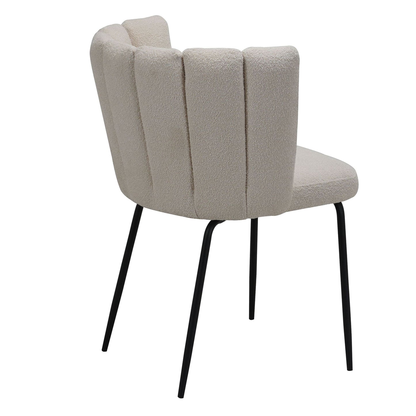 Alto | Modern Latte Beige Boucle Fabric Dining Chairs | Set Of 2 | Beige