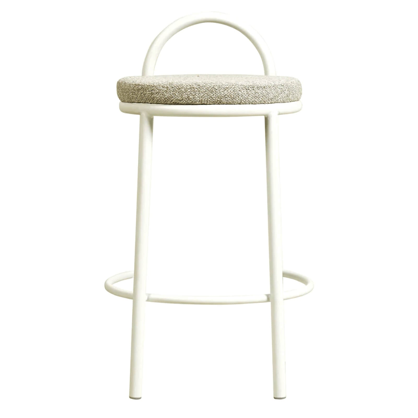 Ardoran | 63cm Industrial Coastal Fabric Metal Bar Stools | Set Of 2