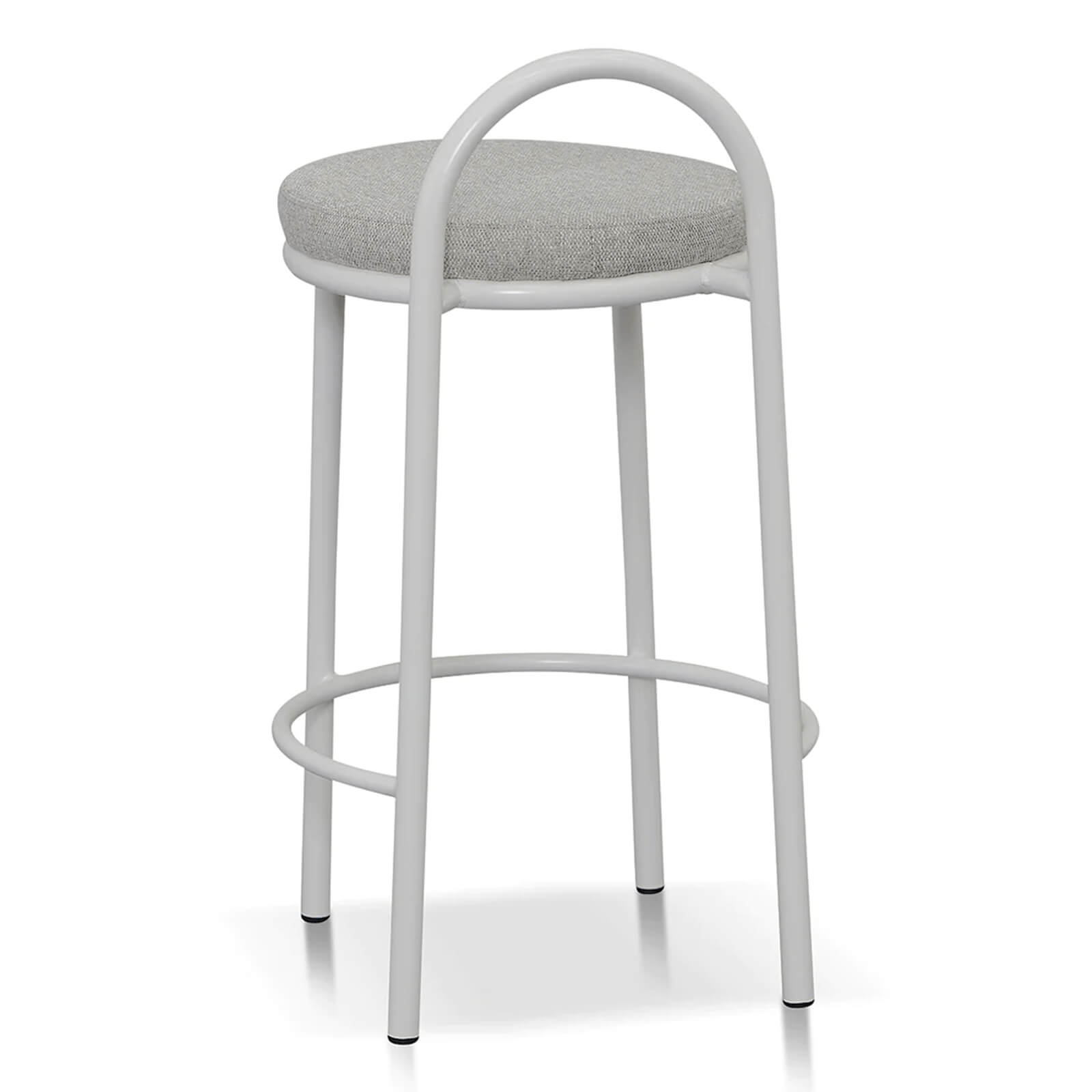 Ardoran | 63cm Industrial Coastal Fabric Metal Bar Stools | Set Of 2