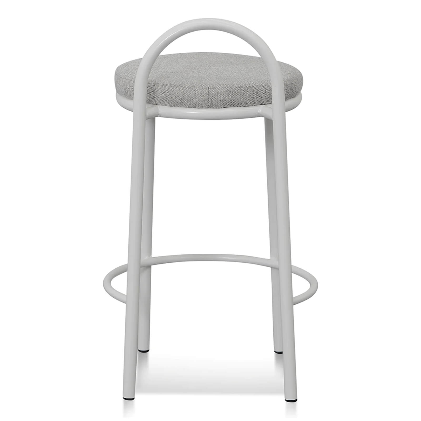 Ardoran | 63cm Industrial Coastal Fabric Metal Bar Stools | Set Of 2