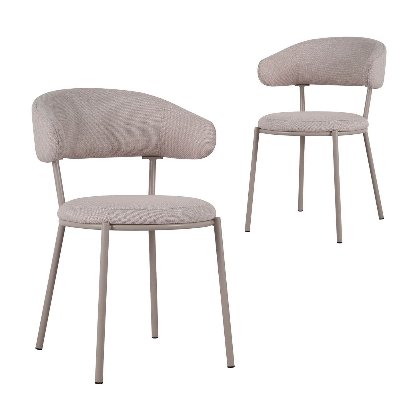 Arles | Shell Plum Fabric Modern Dining Chairs | Set Of 2 | Shell