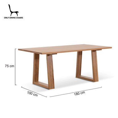 Ashbourne Version 1 | 1.8m Natural Wooden Rectangular Dining Table