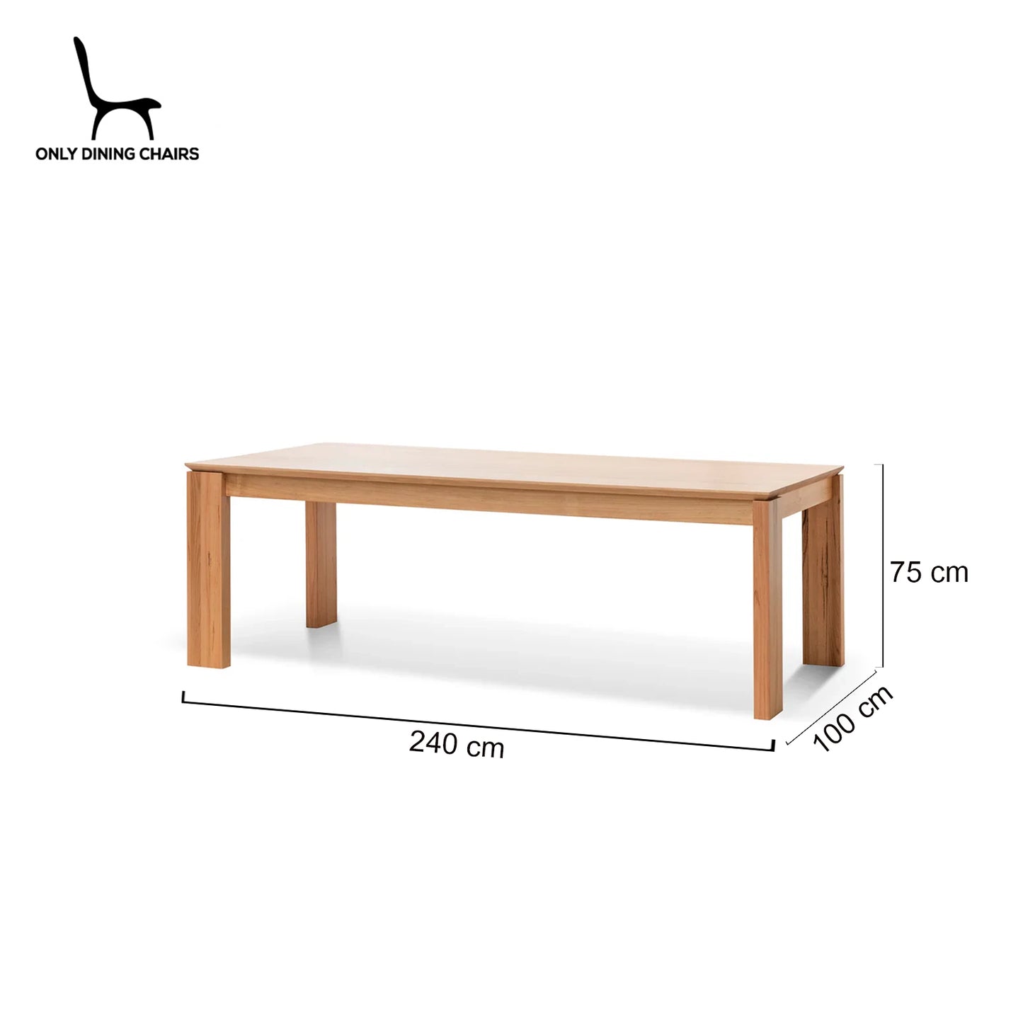 Ashbury | 8 Seater Rectangular Natural Oak Wooden Dining Table