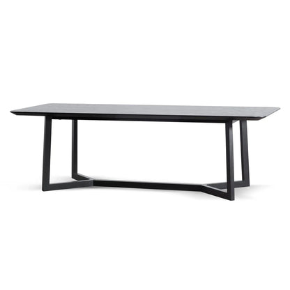 Aspendale | Natural Black 2.4m Rectangular Wooden Dining Table | Black