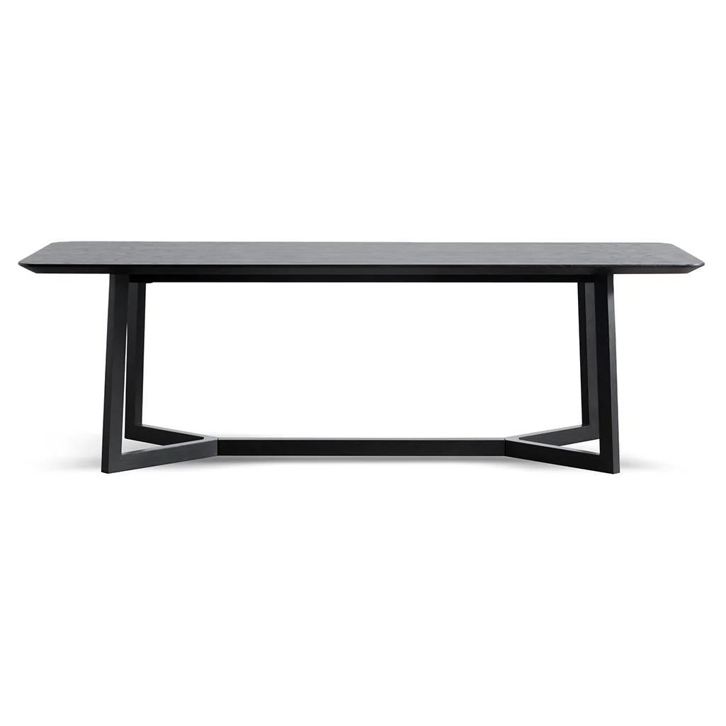 Aspendale | Natural Black 2.4m Rectangular Wooden Dining Table | Black