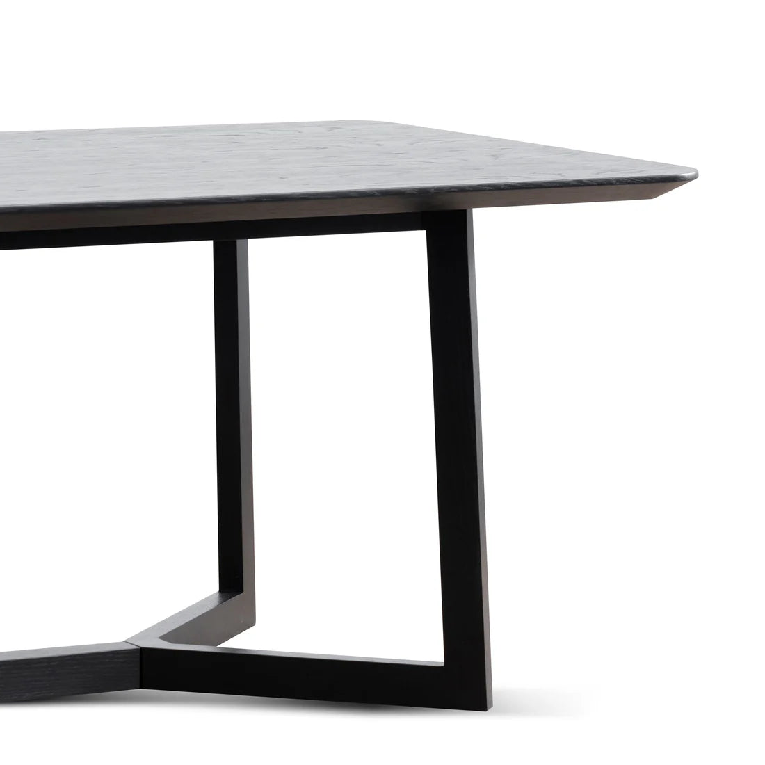 Aspendale | Natural Black 2.4m Rectangular Wooden Dining Table | Black