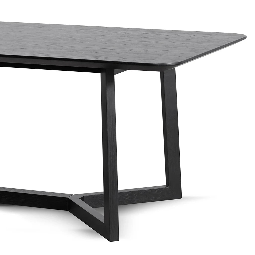 Aspendale | Natural Black 2.4m Rectangular Wooden Dining Table | Black