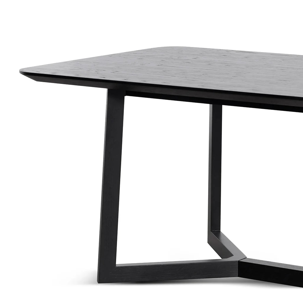 Aspendale | Natural Black 2.4m Rectangular Wooden Dining Table | Black