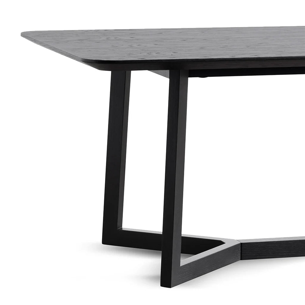 Aspendale | Natural Black 2.4m Rectangular Wooden Dining Table | Black