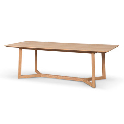 Aspendale | Natural Black 2.4m Rectangular Wooden Dining Table | Natural