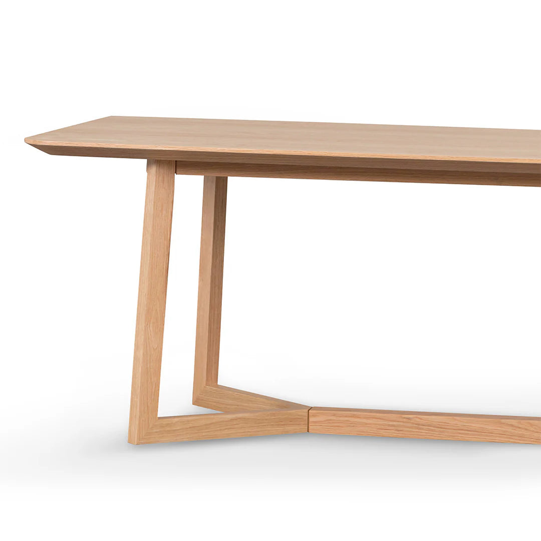 Aspendale | Natural Black 2.4m Rectangular Wooden Dining Table | Natural