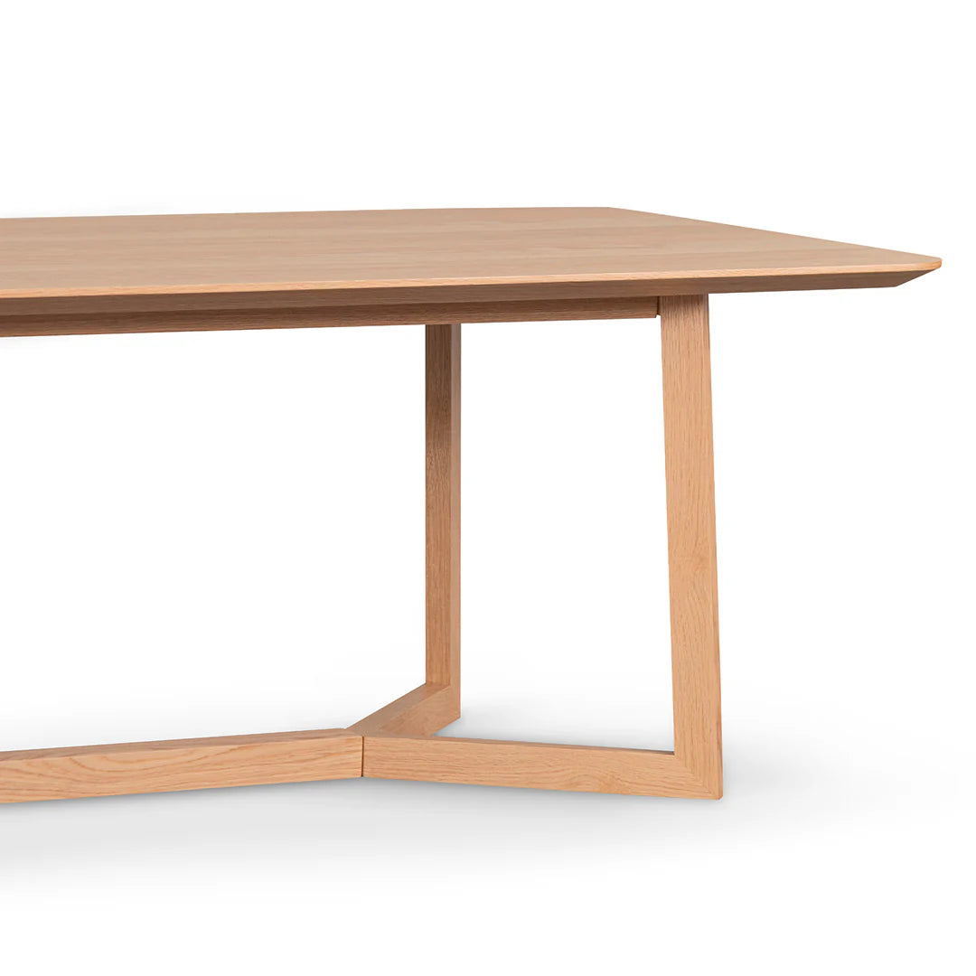 Aspendale | Natural Black 2.4m Rectangular Wooden Dining Table | Natural