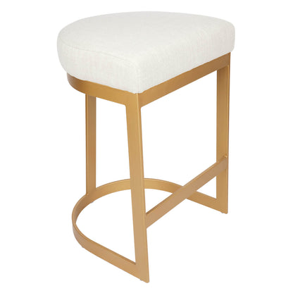 Barnard | Modern Metal Fabric Bar Stools | Brass