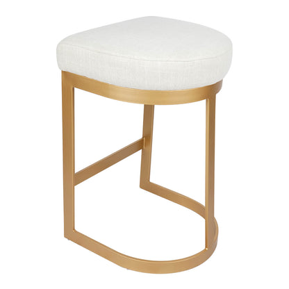 Barnard | Modern Metal Fabric Bar Stools | Brass