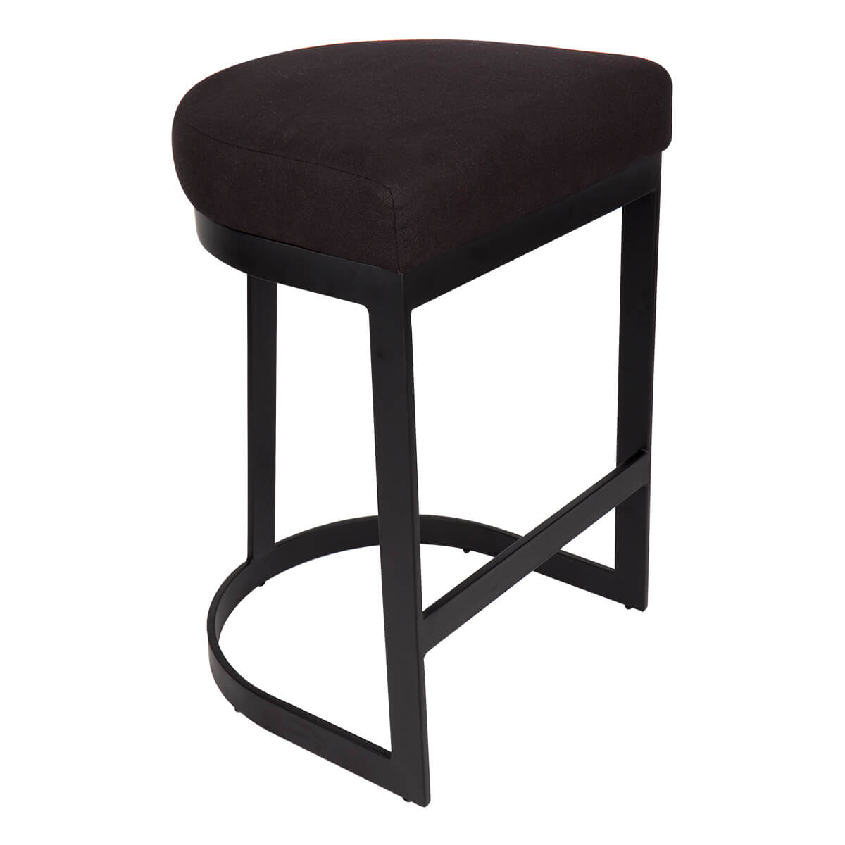 Barnard | Modern Metal Fabric Bar Stools | Black