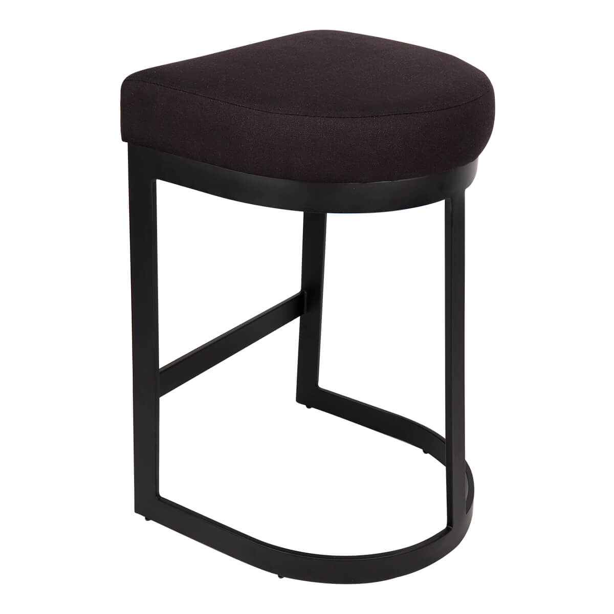 Barnard | Modern Metal Fabric Bar Stools | Black