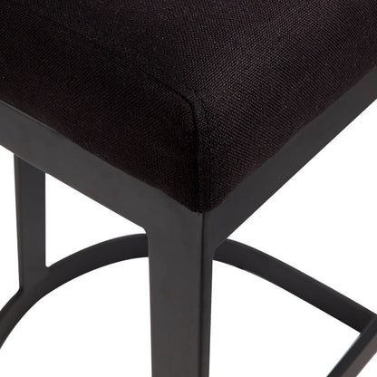 Barnard | Modern Metal Fabric Bar Stools | Black