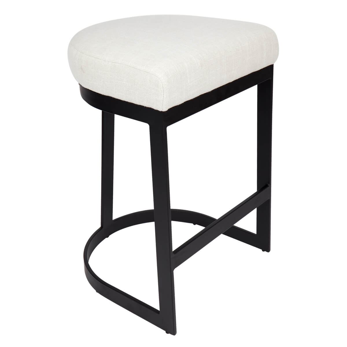 Barnard | Modern Metal Fabric Bar Stools | Natural