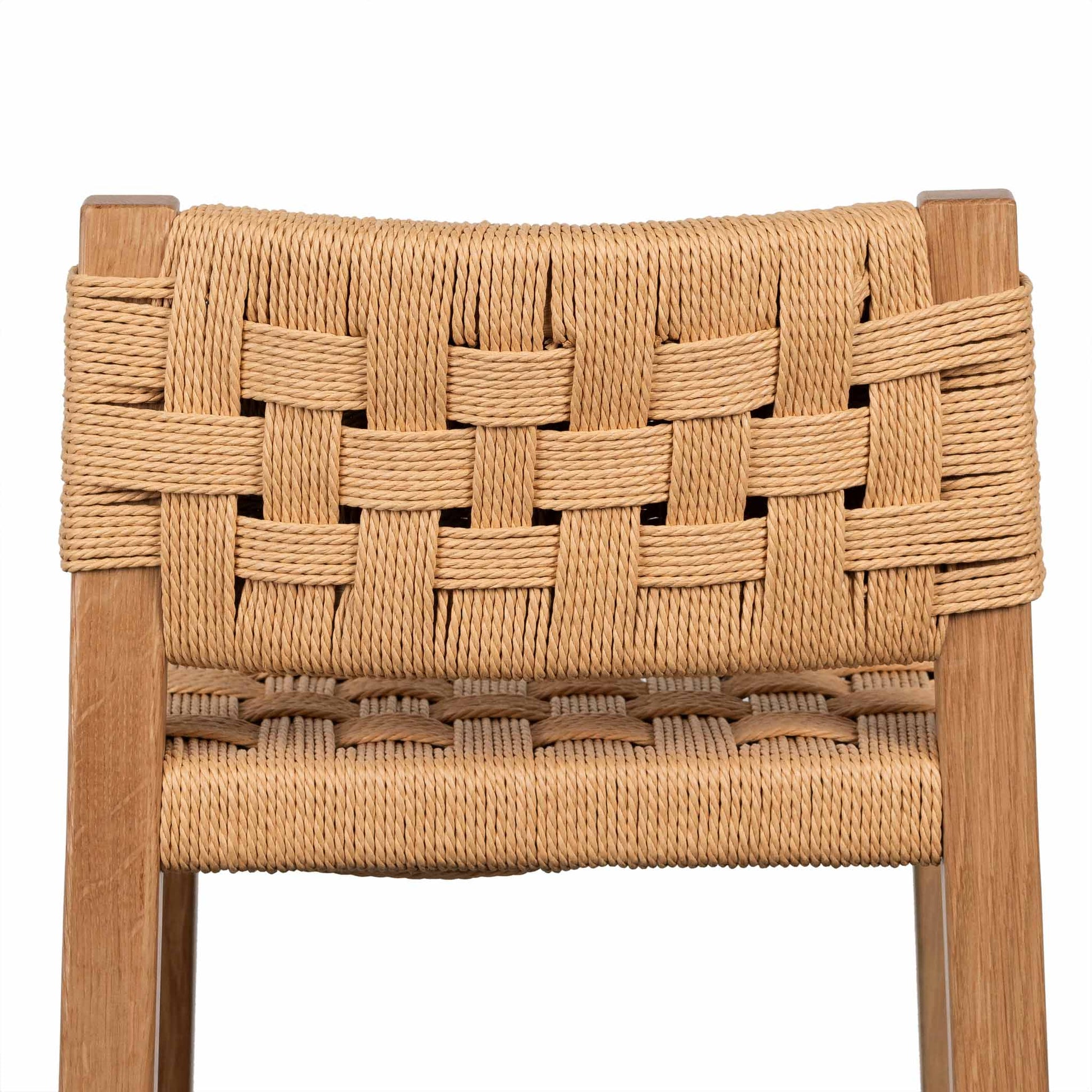 Baybreeze | Coastal Natural Black Wooden Rattan Bar Stool | Natural