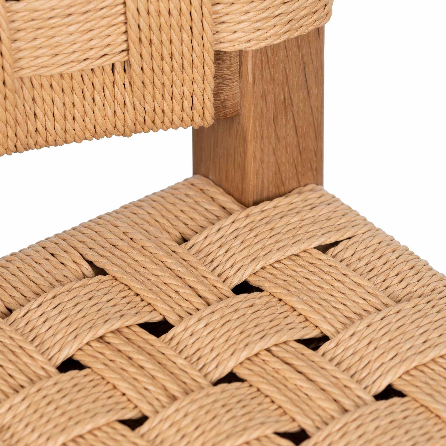 Baybreeze | Coastal Natural Black Wooden Rattan Bar Stool | Natural