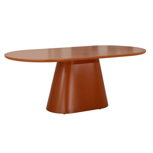 Belford | Modern 6 Seater Oval Wooden Dining Table | Citrus