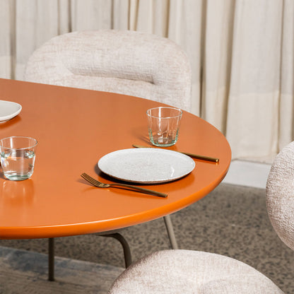 Belford | Modern 6 Seater Oval Wooden Dining Table | Citrus