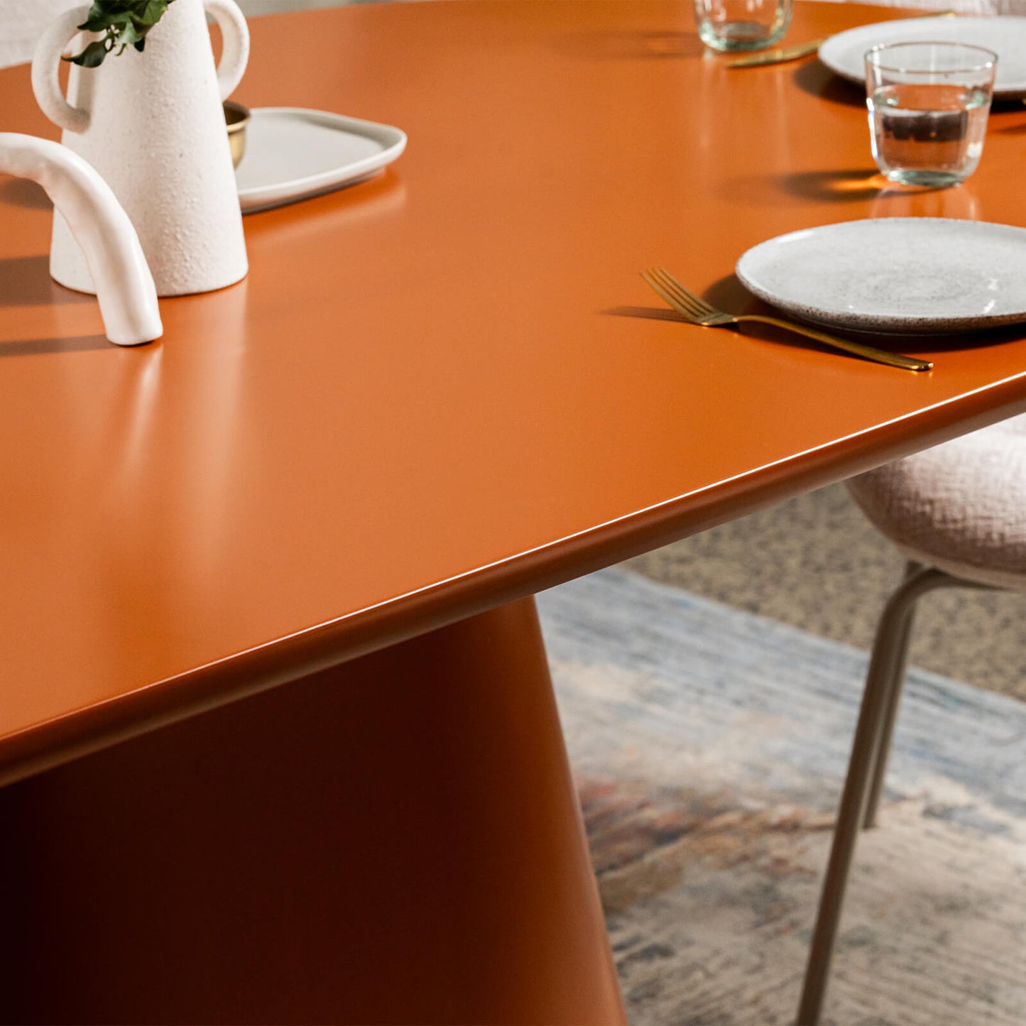 Belford | Modern 6 Seater Oval Wooden Dining Table | Citrus