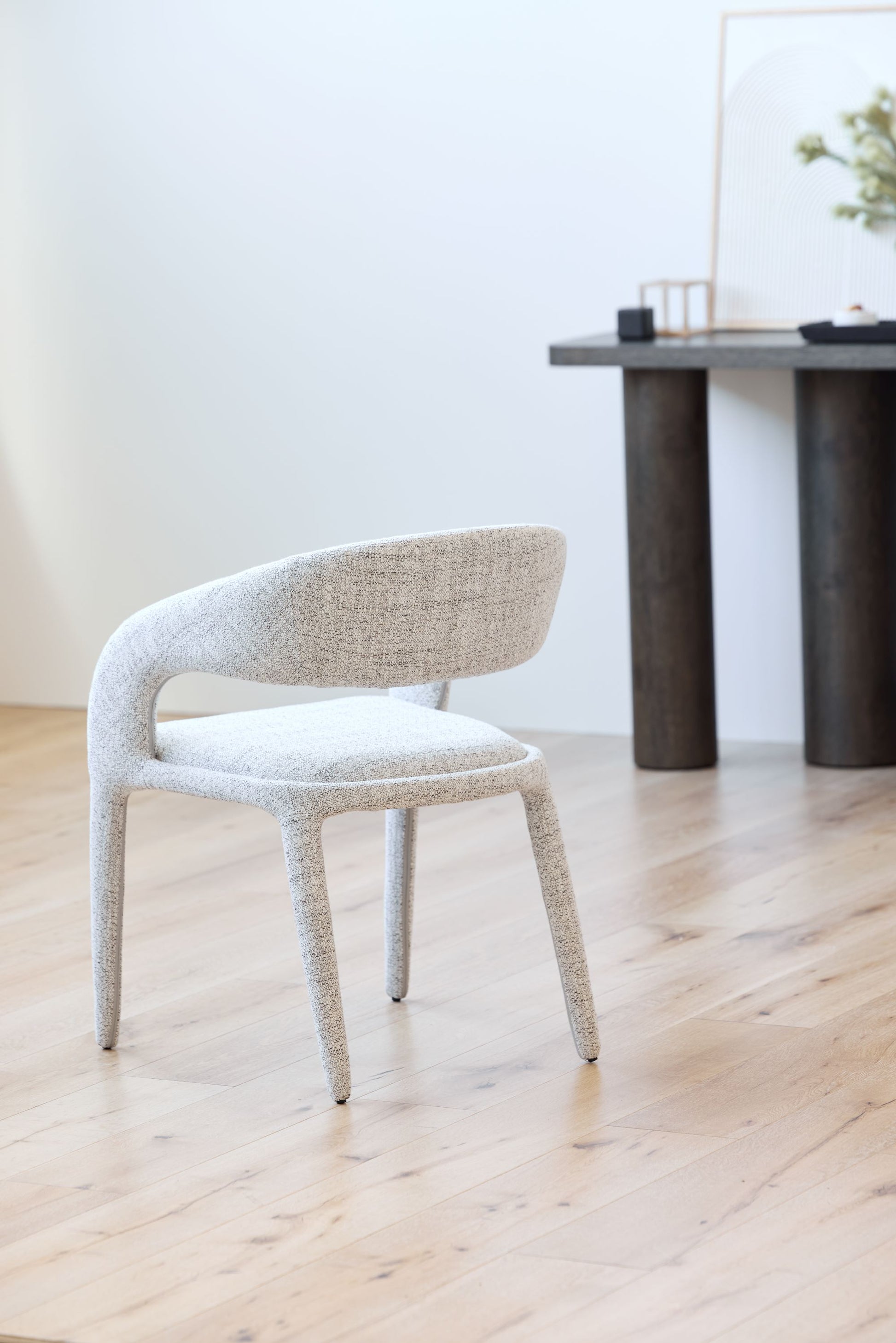 Bellerose | Modern Seafoam Fabric Dining Chair | Beige