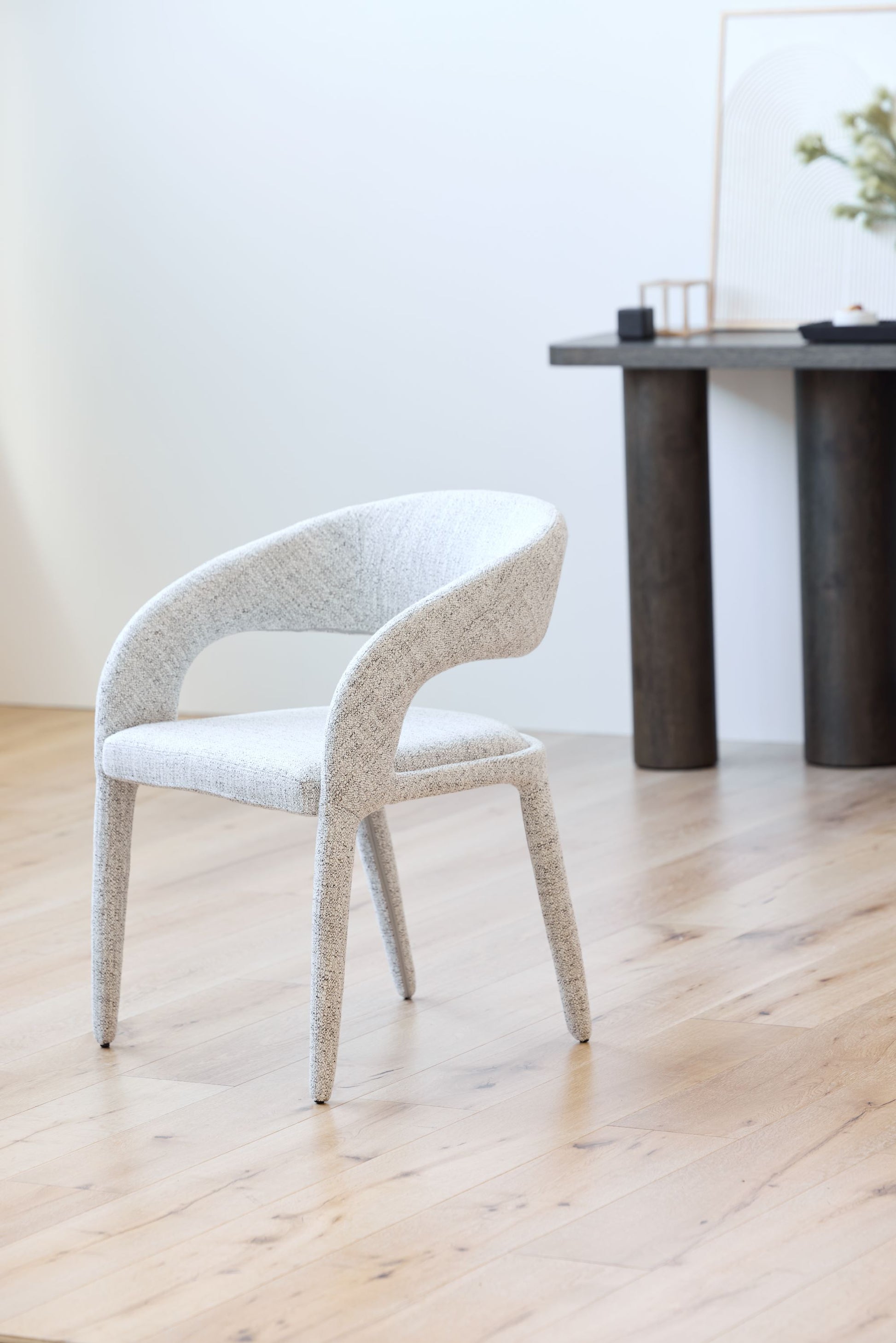 Bellerose | Modern Seafoam Fabric Dining Chair | Beige