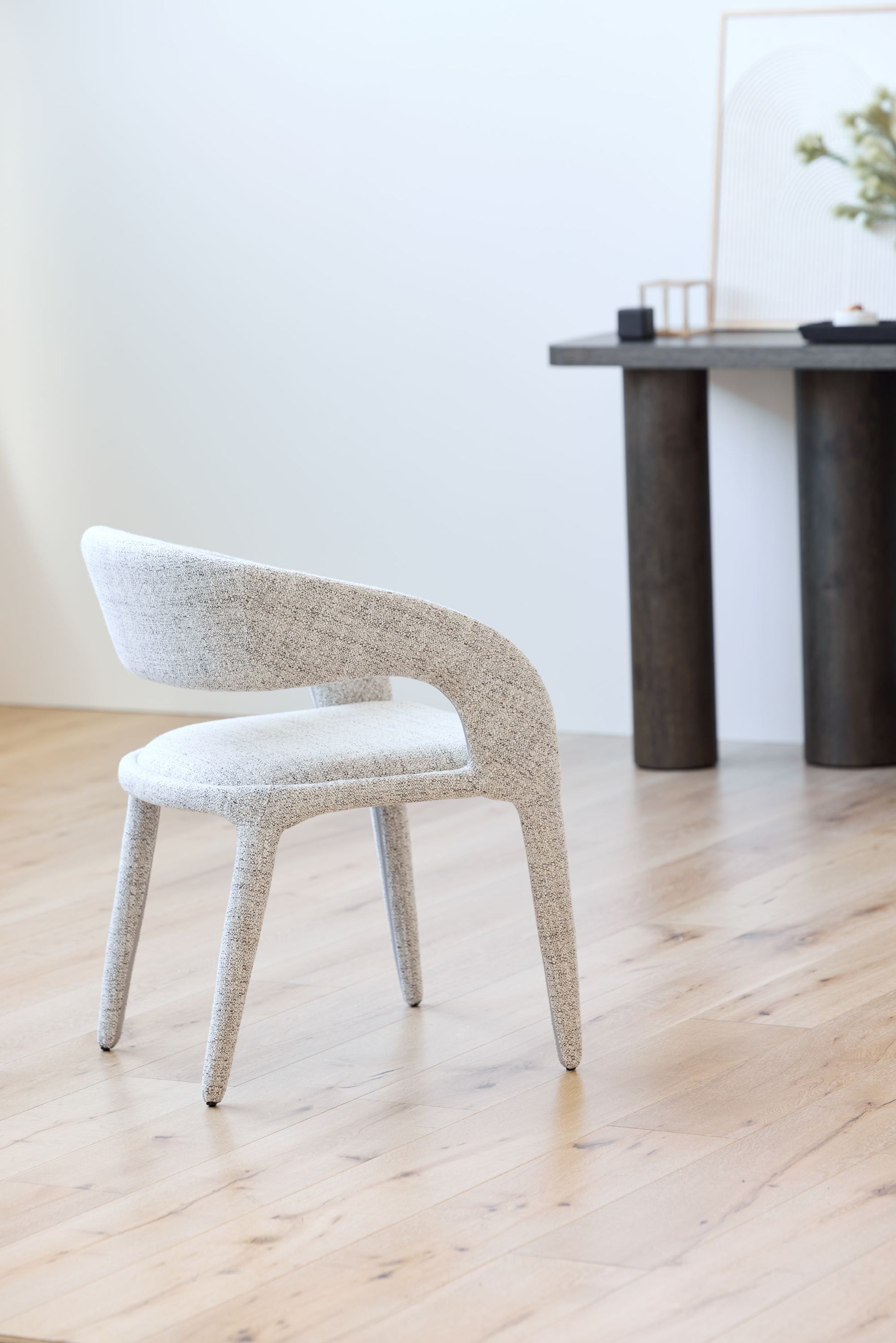 Bellerose | Modern Seafoam Fabric Dining Chair | Beige