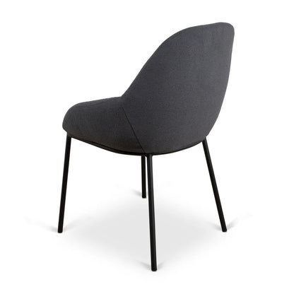 Bellthorpe | Modern Industrial Grey Fabric Dining Chairs | Charcoal