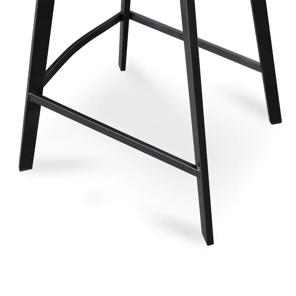 Bramston | Modern PU Leather Fabric Bar Stools | Set Of 2 | Black