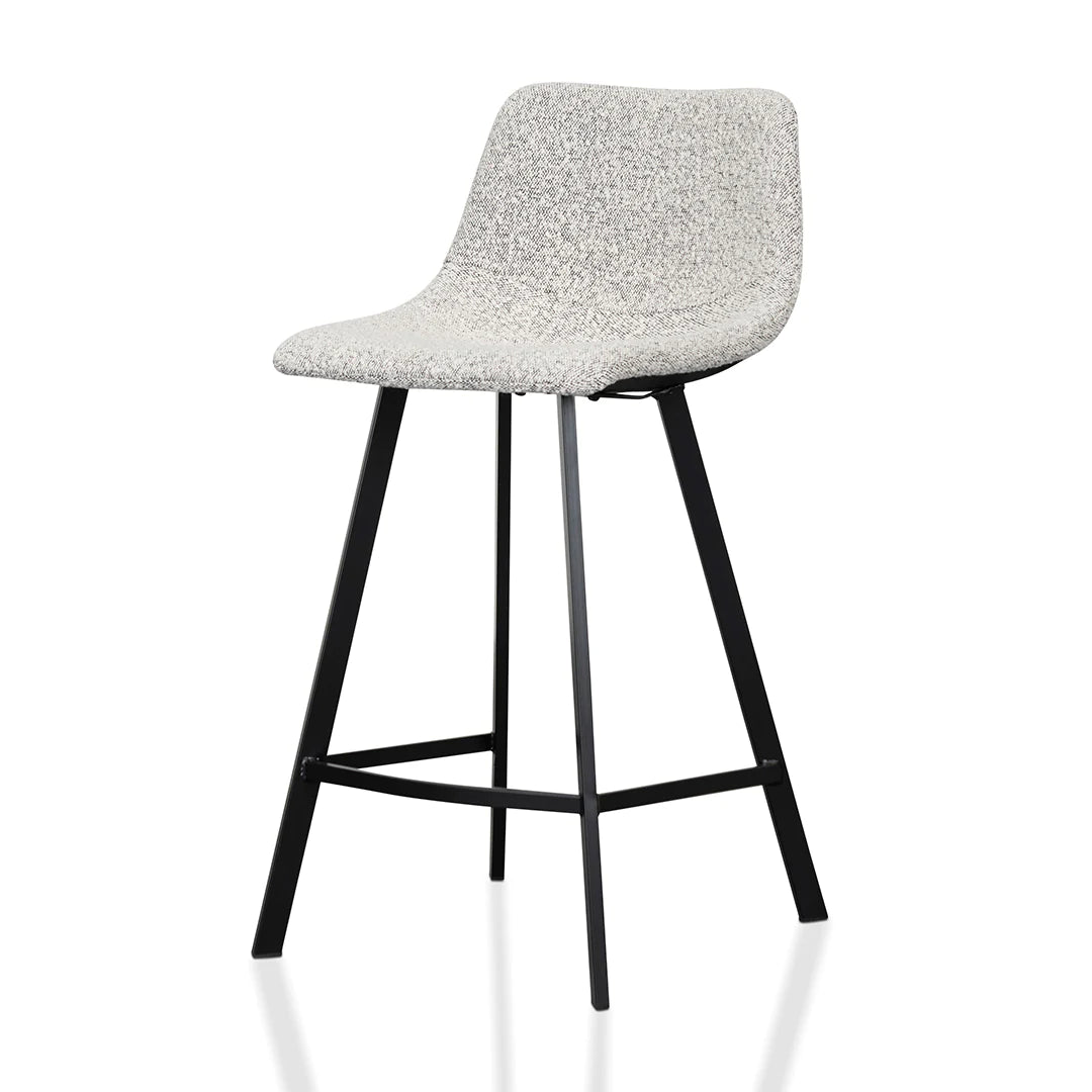 Bramston | Modern PU Leather Fabric Bar Stools | Set Of 2 | Pepper