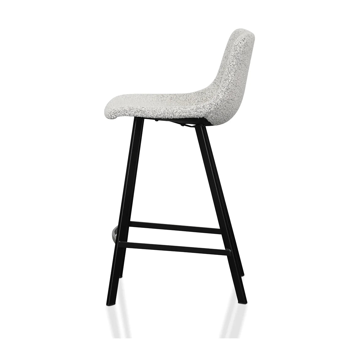 Bramston | Modern PU Leather Fabric Bar Stools | Set Of 2 | Pepper