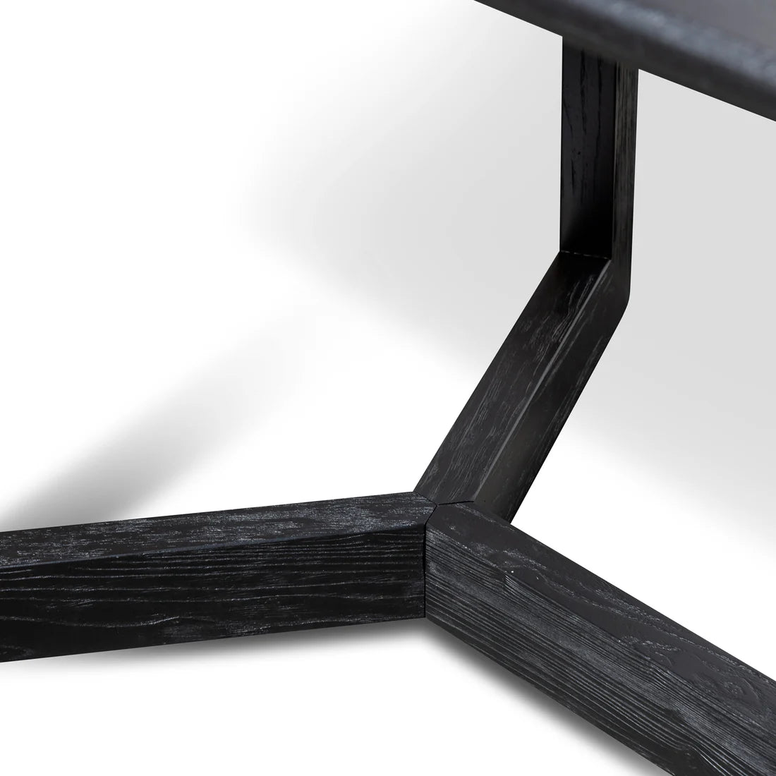 Braun | 2.2m Rectangular Black Wooden Dining Table