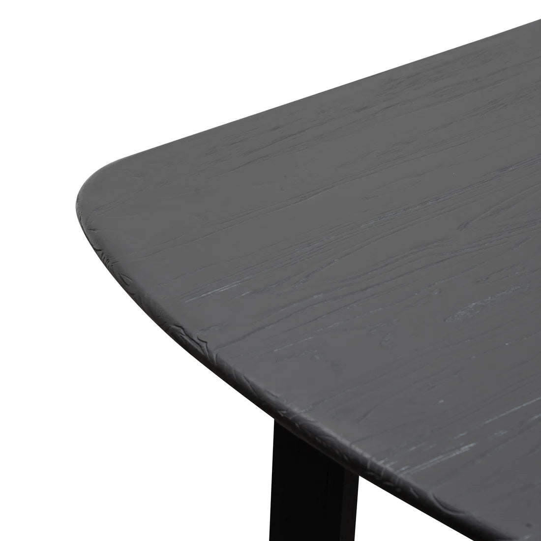 Braun | 2.2m Rectangular Black Wooden Dining Table