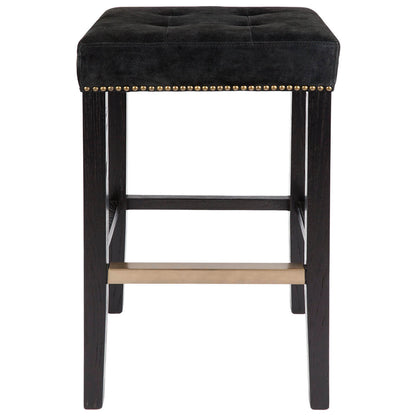 Bristol | French Provincial 76.5 cm Wooden Backless Bar Stool | Black