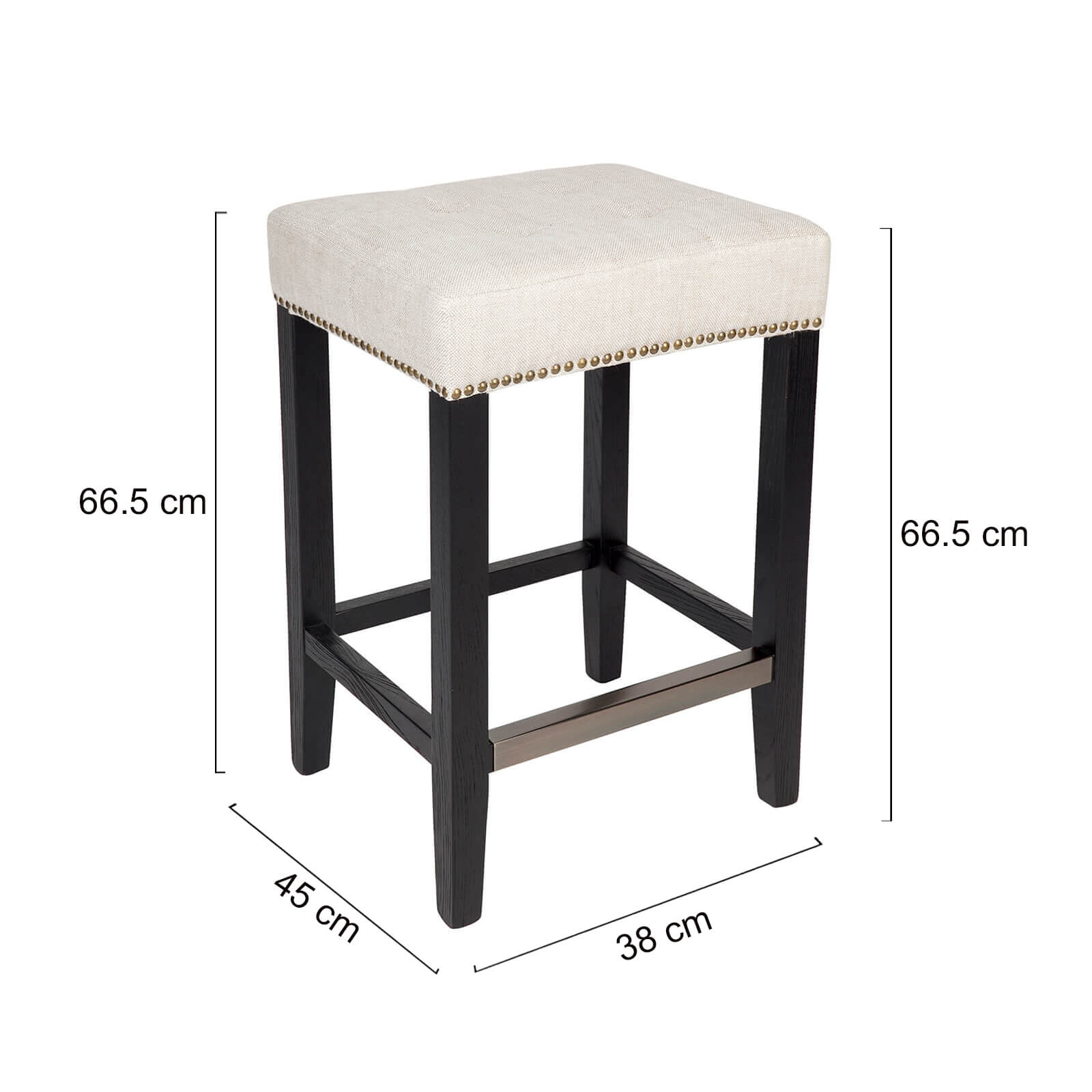 Bristol | French Provincial 66.5 cm Wooden Backless Bar Stool | Natural