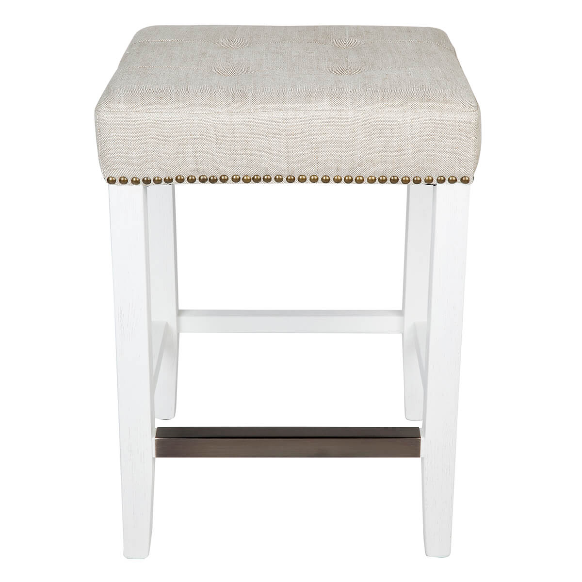 Bristol | French Provincial 66.5 cm Wooden Backless Bar Stool | White