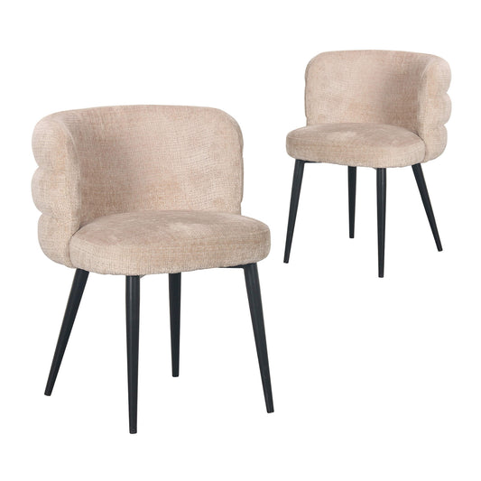 Brookvale Latte Moss Fabric Modern Dining Chair | Latte