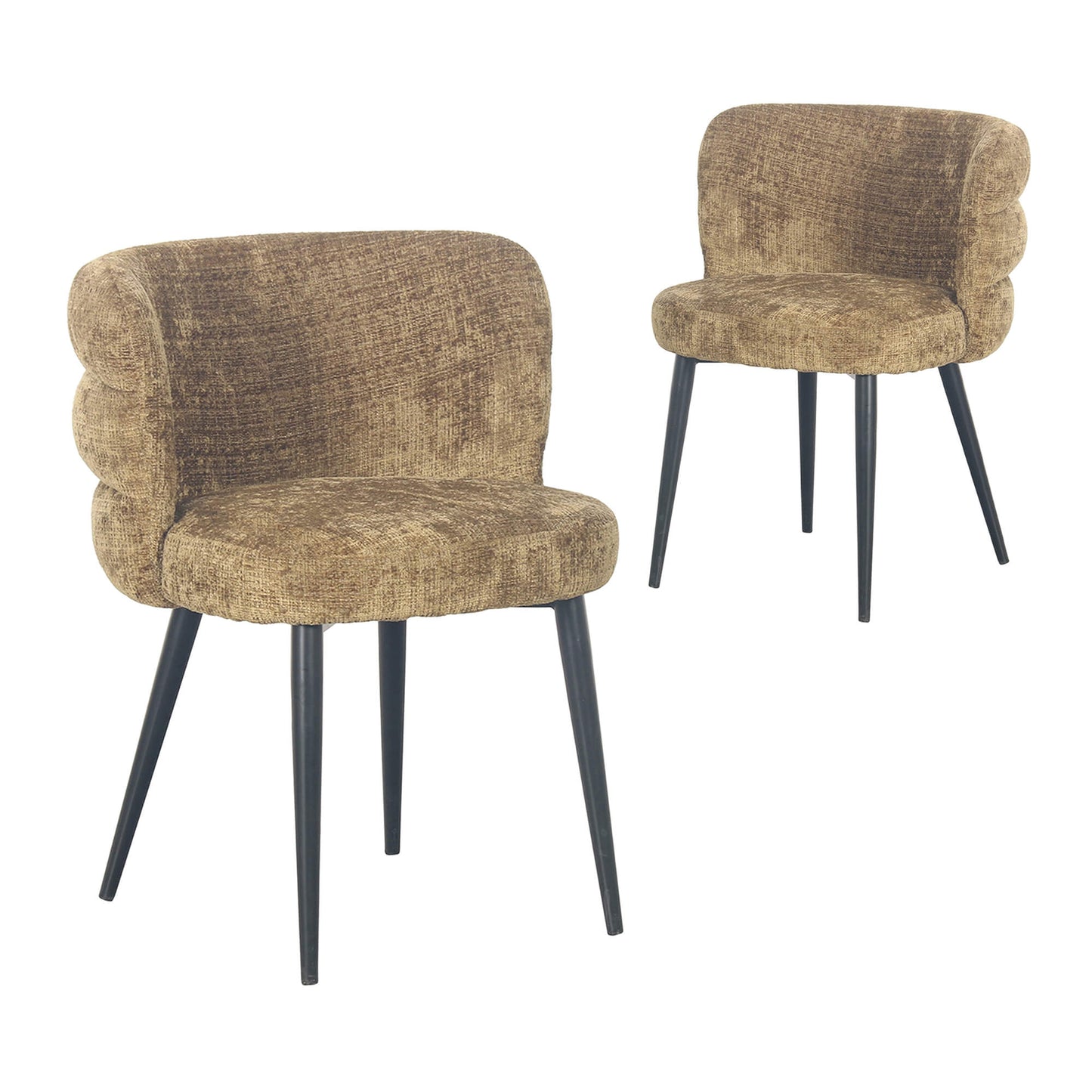 Brookvale Latte Moss Fabric Modern Dining Chair | Moss