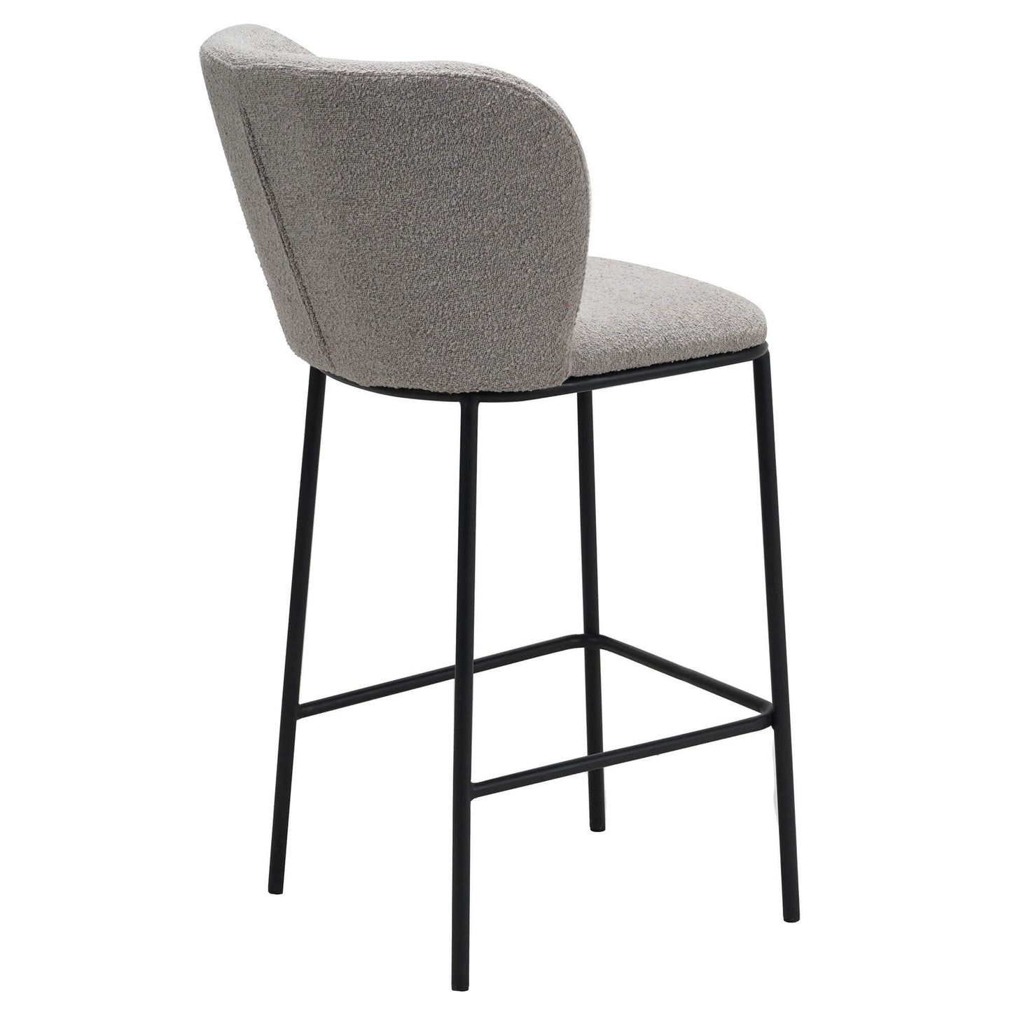 Canterbury | Latte White Fabric Modern Bar Stools | Set Of 2 | Latte