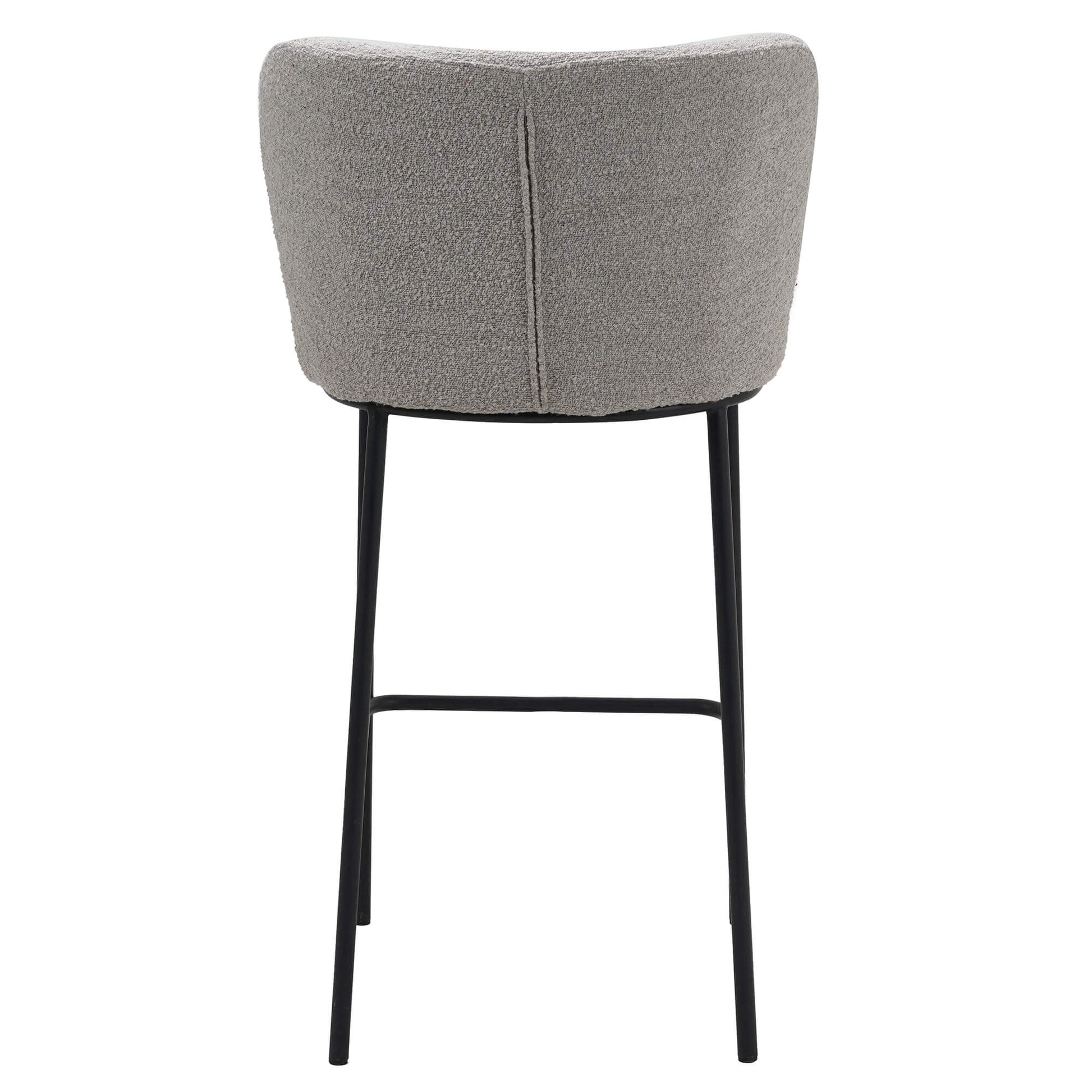 Canterbury | Latte White Fabric Modern Bar Stools | Set Of 2 | Latte