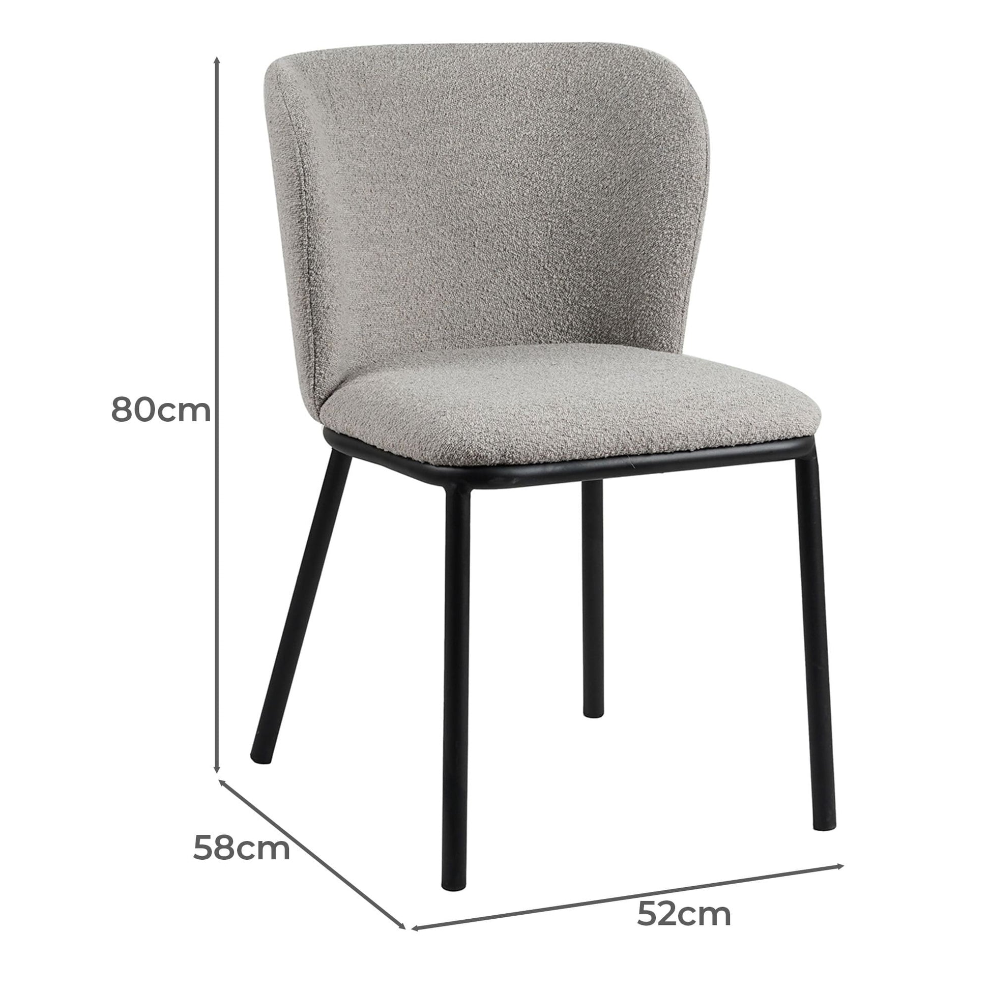 Canterbury | Latte White Fabric Modern Dining Chairs | Set of 2 | Latte