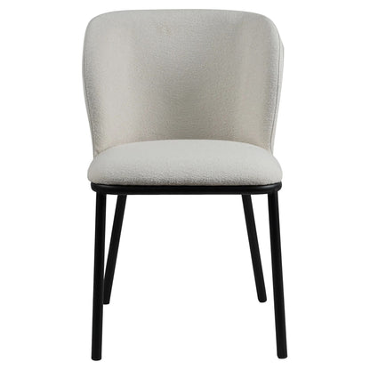 Canterbury | Latte White Fabric Modern Dining Chairs | Set of 2 | White