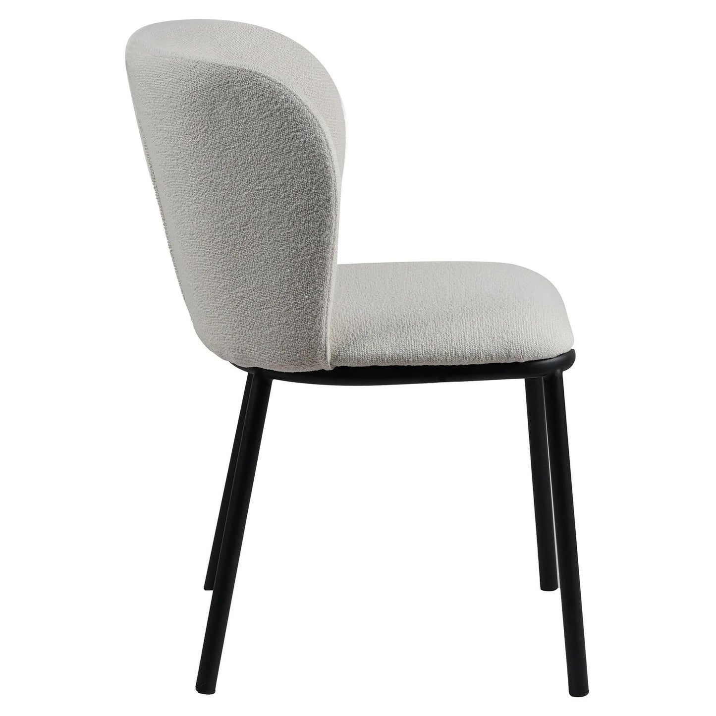 Canterbury | Latte White Fabric Modern Dining Chairs | Set of 2 | White