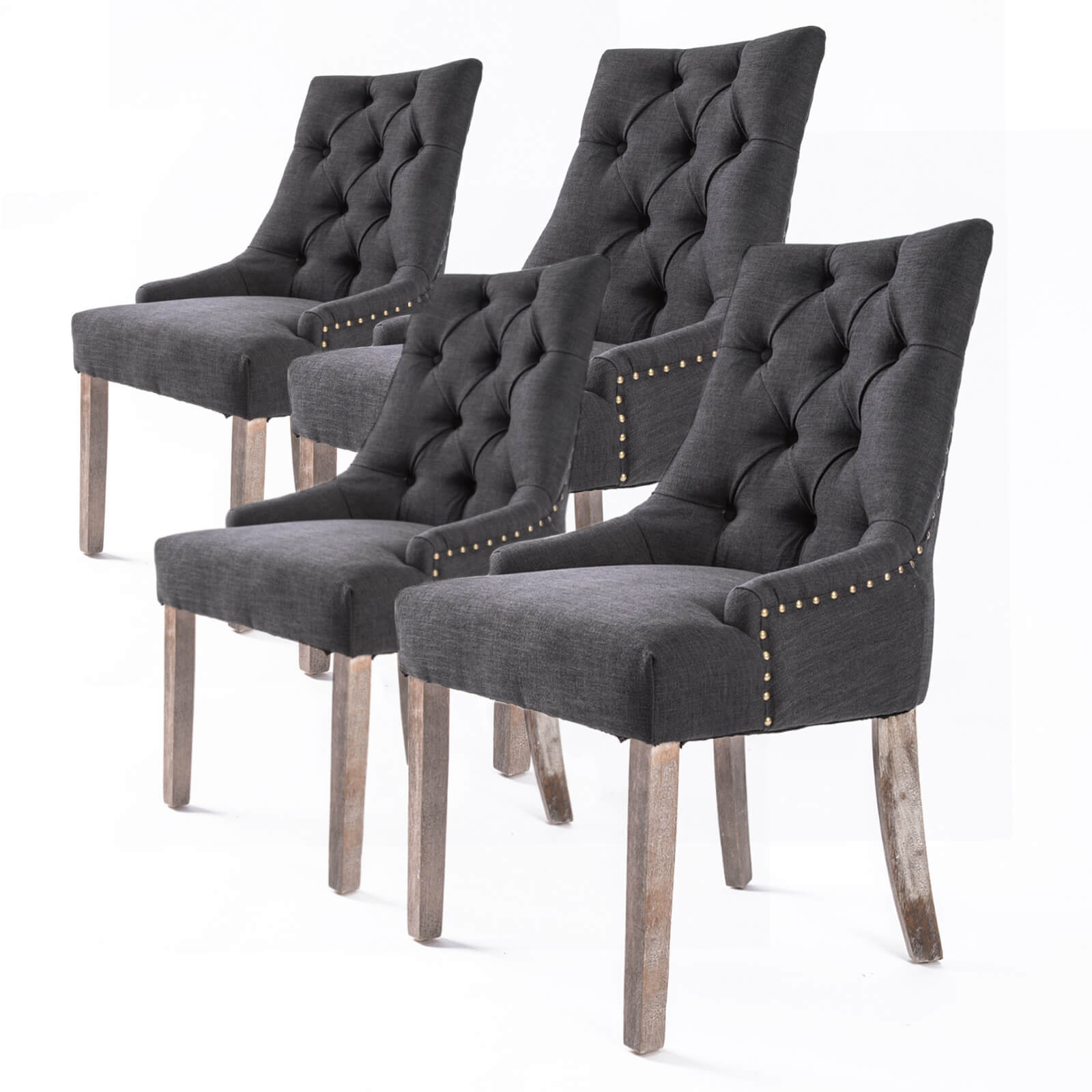 Carcassonne | Fabric French Provincial Dining Chairs | Black