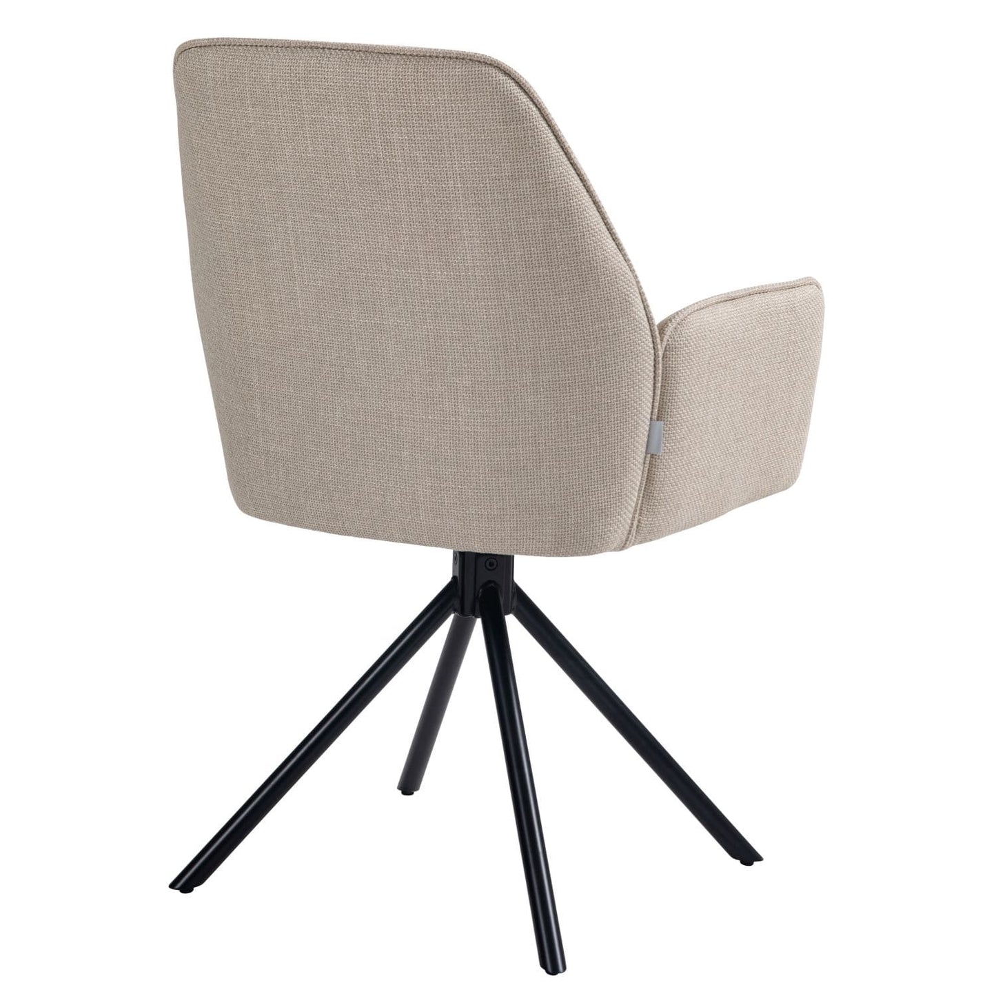 Carinya | Modern Metal Fabric Dining Chair With Arms | Set Of 2 | Beige