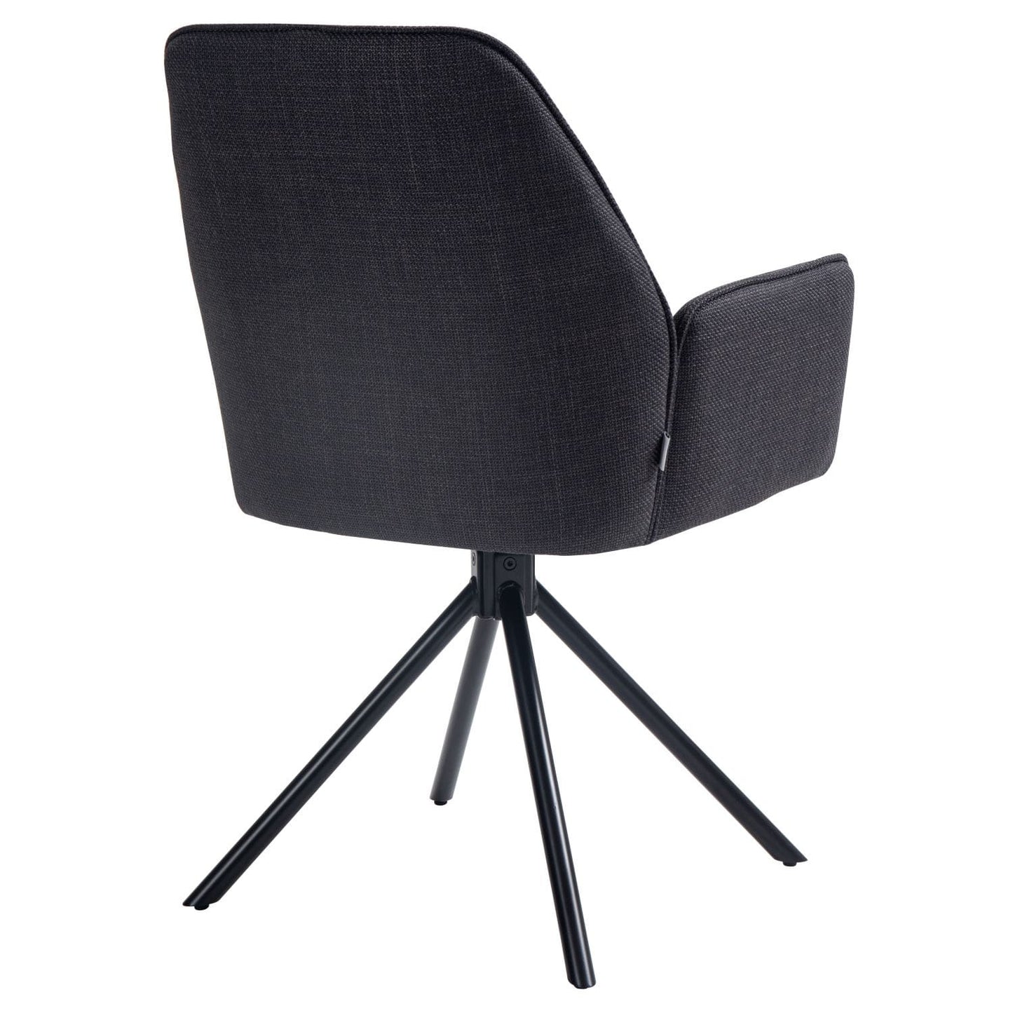 Carinya | Modern Metal Fabric Dining Chair With Arms | Set Of 2 | Charcoal