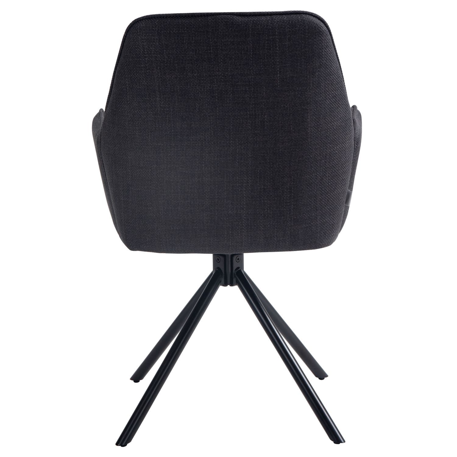 Carinya | Modern Metal Fabric Dining Chair With Arms | Set Of 2 | Charcoal